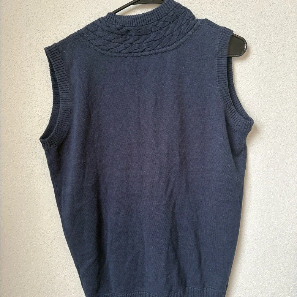 Alulr Knit Sweater Golf Vest Preppy Golf‎ Country Club Tennis Pickleball Sporty